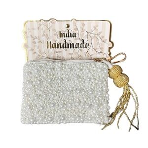 India Handmade Pearl Beaded Change Purse